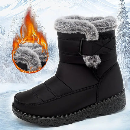 Women's Winter Fleece Snow Boots HEBDO