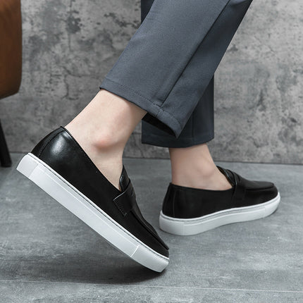 Plus Size Board Shoes Male Business Casual Leather Shoes HEBDO STORE