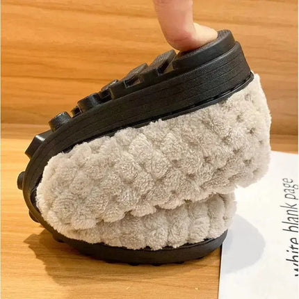 women's plush flat shoes Outdoor and office wear fashion chain design winter warm snow boots Large size 41-43 free delivery - Premium  from FRANTZDOL STORE  - Just $40! Shop now at FRANTZDOL STORE 