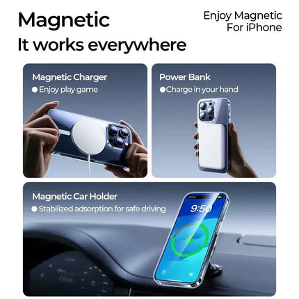 Joyroom Magnetic Case For iPhone 15 14 13 Pro Max Slim Thin Phone Case Transparent Cover For iPhone 14 Pro Max Magnet Back Cover - Premium  from FRANTZDOL STORE  - Just $30! Shop now at FRANTZDOL STORE 