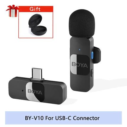 BOYA BY-V Wireless Lavalier Lapel Microphone for iPhone Android Cell Phone PC Computer Laptop Youtube Recording Streaming Vlog - Premium  from FRANTZDOL STORE  - Just $45.99! Shop now at FRANTZDOL STORE 