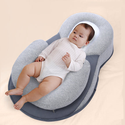 Newborn Kids Baby Pillow Safe Cotton Cushion Prevent Flat Infant Head Shape Sleep Pod Anti Roll Crib Nest Bedding Feeding HEBDO STORE