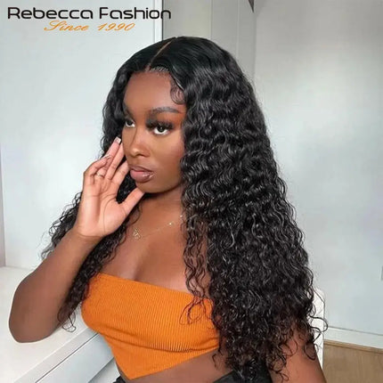 20" 180% Density 13X6X1 Side Part Deep Wave Human Hair Wigs Pre Plucked Transparent Bob Lace Wigs Curly Lace Front Bob Wigs - Image #5